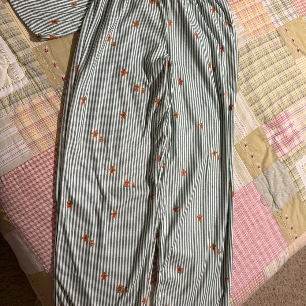 Wondershop‎ Green and White Striped Kids/Boys Pajama Set Size L(10-12)